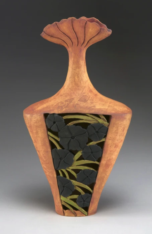 grass and flower vessel